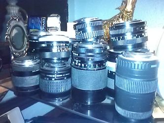 Various camera lenses