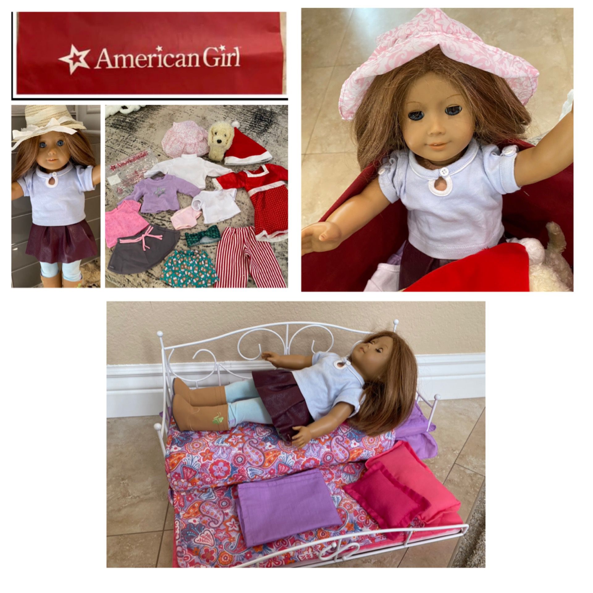 AMERICAN GIRL doll plus all accessories as shown in photos. Comes with a doll trundle bed with all bedding