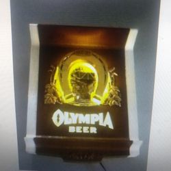 Olympia Beer Lighted Beer Horseshoe Lucky Sign 