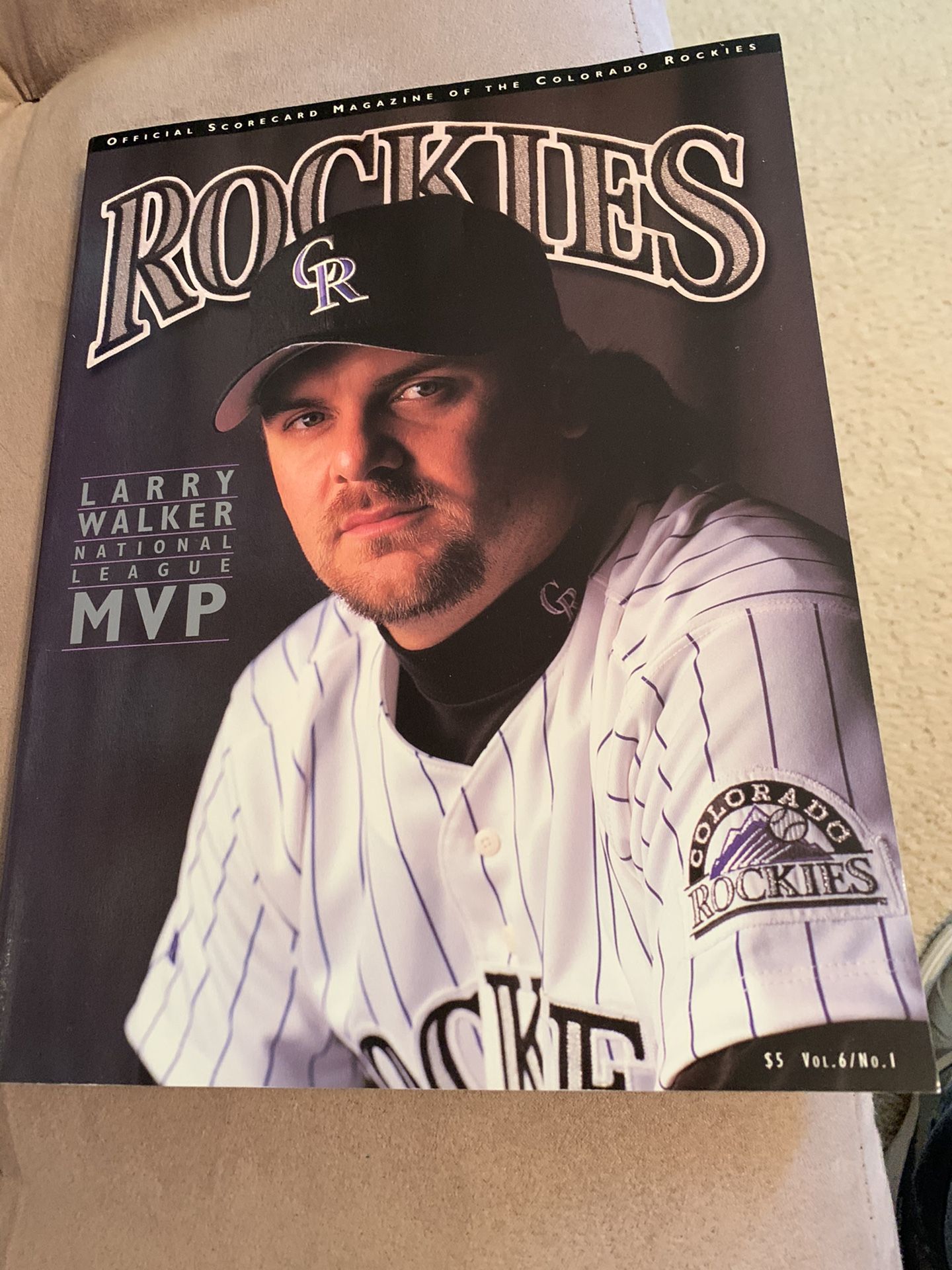 COLORADO ROCKIES GAME DAY PROGRAM-LARRY WALKER