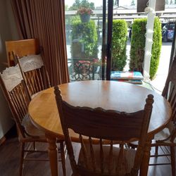Wood Table and Chairs