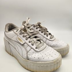 PUMA Cali "Triple White” Heels Sneaker Size 6