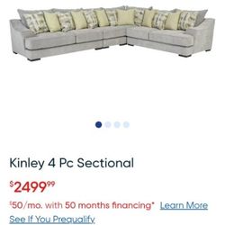 4 Piece Grey Sectional 