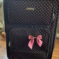 Black & Pink Polkadot Luggage