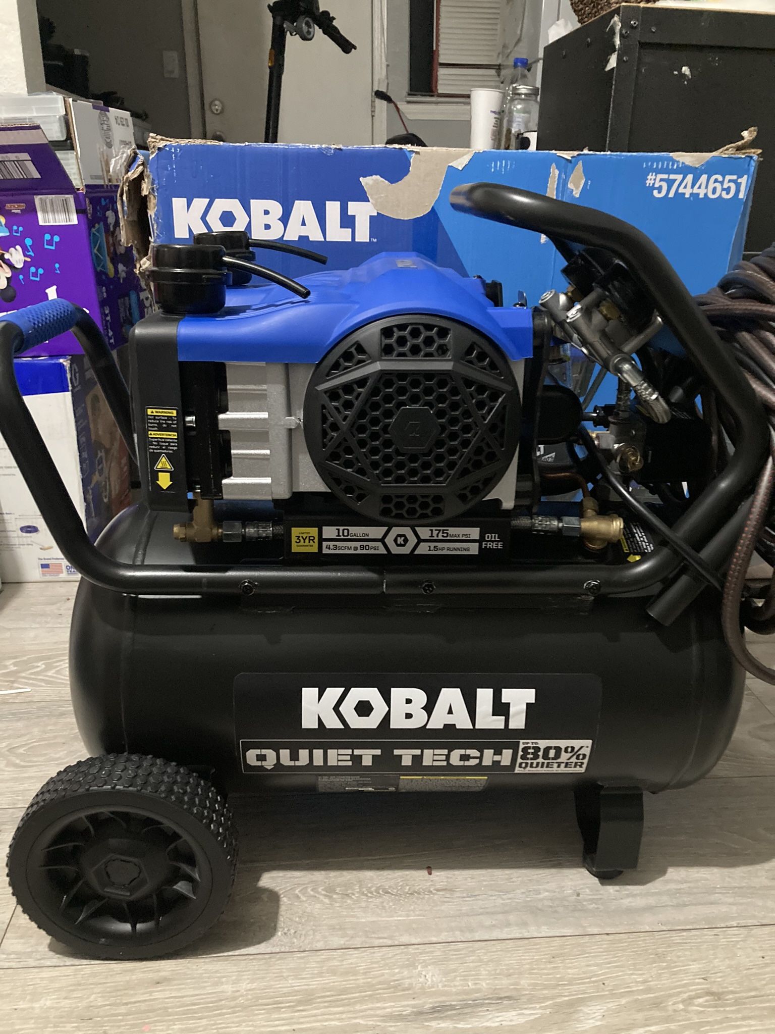 Kobalt 10 Gallon Quiet Tech Air Compressor