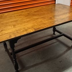 Vintage D.R DIMES Solid Wood Salisbury Tavern Table - Extends from 6’ to 8’3” Farmhouse Style