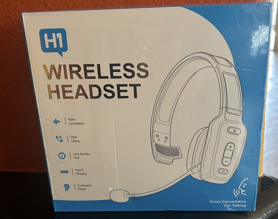 New H1 Wireless Headset. Noise Cancellation For Talking