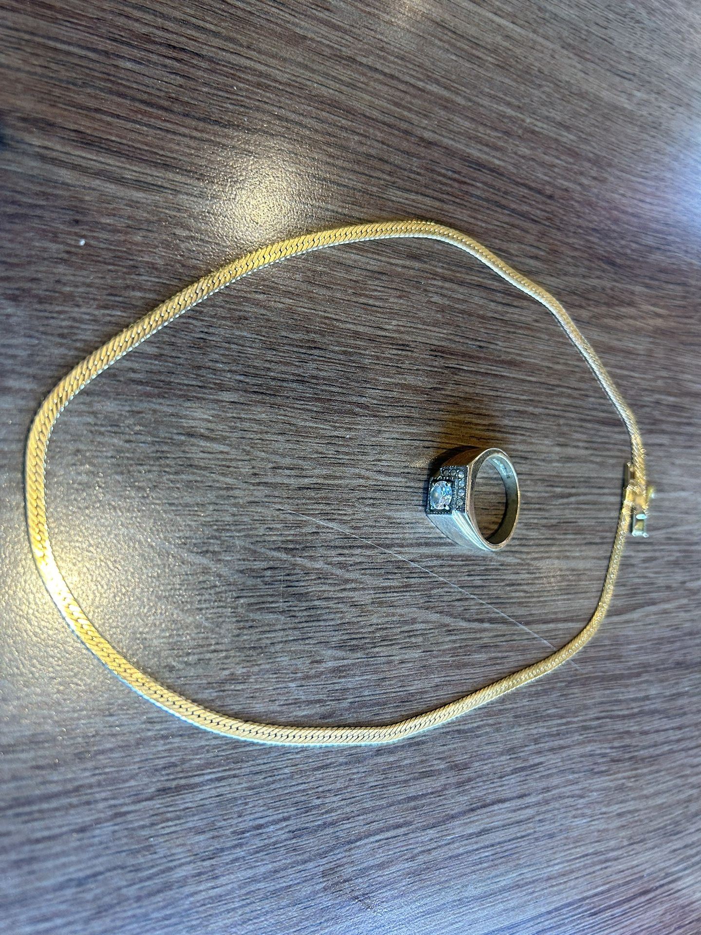 Gold Chain And Gold Ring 18k