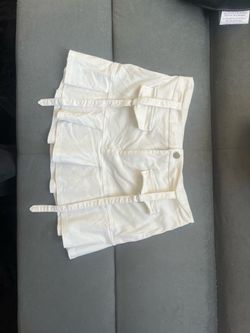 White mini skirt