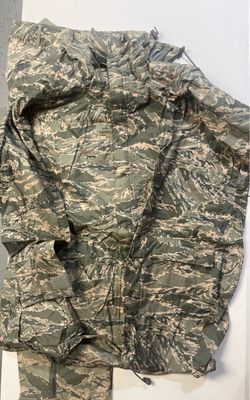 Rain Suit - Air Force ABU Tiger Stripe XL top/L Long pants