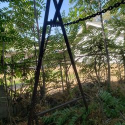 A Frame Engine Hoist With Winch Chains Etc