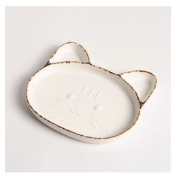 Porcelain Serving Plate 7 x 7.8 x 1 inches - Sandy