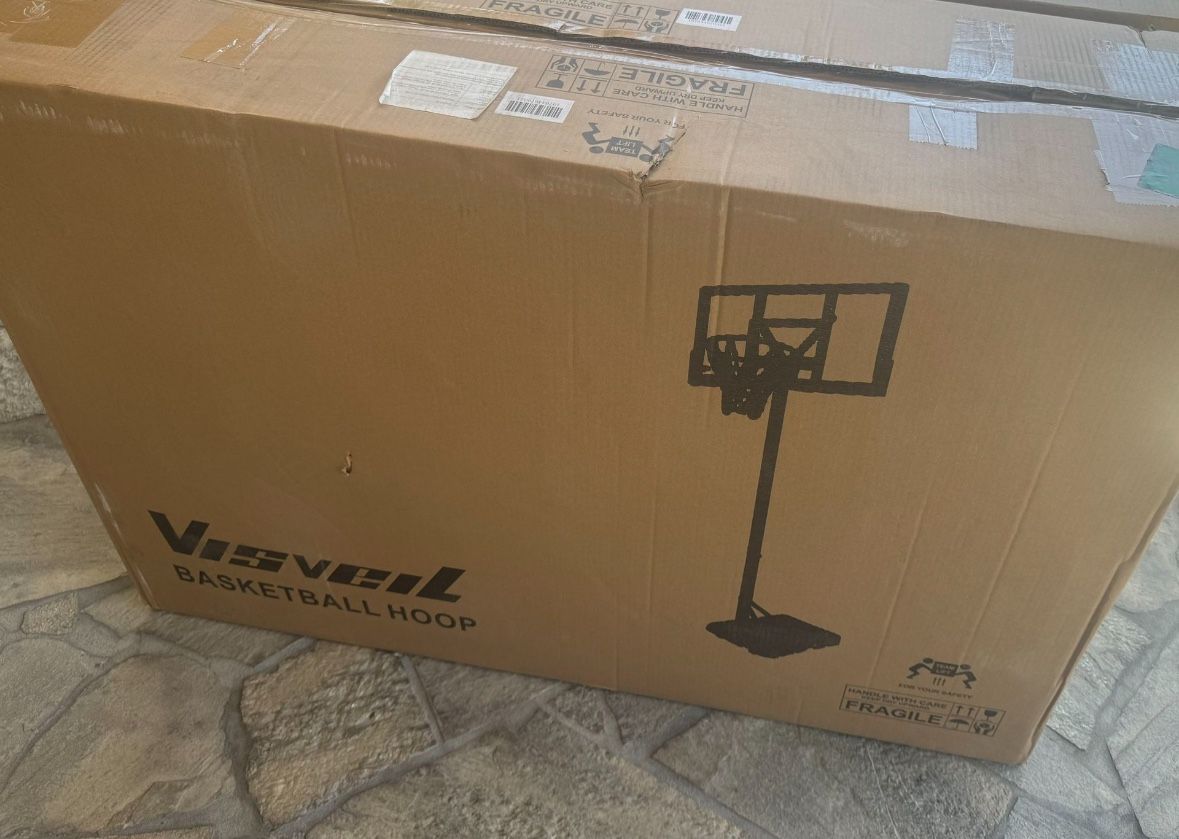 Basketball Hoop,Portable Basketball Hoop System for Outdoor, Adjustable Height 5.7-10ft 45in Backboard NBA