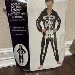 Hooded Skeleton Bodysuit Costume