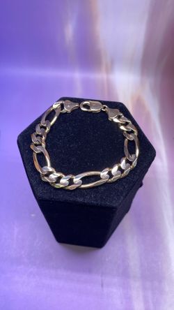 14k Figaro Bracelet 