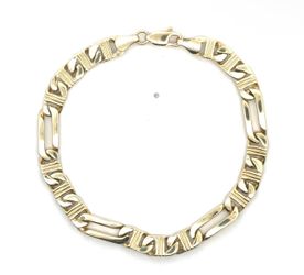 Men’s Woman’s 10k Yellow Gold 8” Inch Fancy Link Bracelet GP3081448