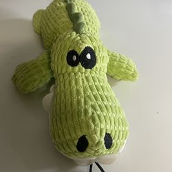 Vintage chew tuff technology silent squeak cute gator plush toy
