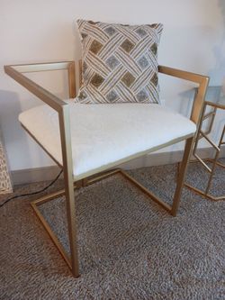 Gold and ivory chair