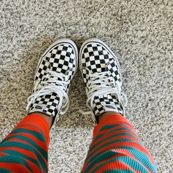 Vans Sk8-Hi Checkerboard High-Top Sneakers Size: Women’s 8 / Men’s 6.5 