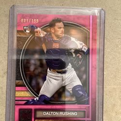 2025 Topps Museum Pink Sapphire 81/199 Dalton Rushing