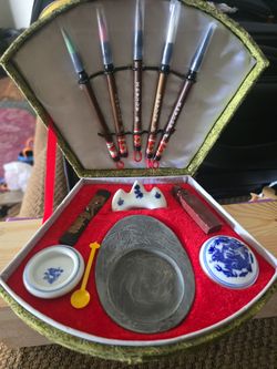 Traditional Chinese Calligraphy & Ink Painting Set – Complete