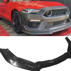 21-22 Mustang Mach 1 Handling Package Style Front Bumper Lip Matte Black