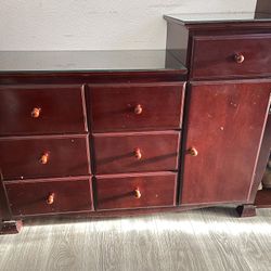 BABY DRESSER with GLASS TOP
