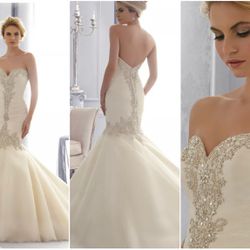 Mori Lee Bridal 2682 Tulle Mermaid Silhouette Wedding Dress