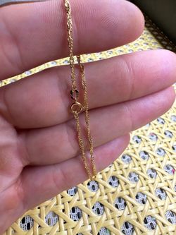 10k gold 7” Singapore Twist bracelet