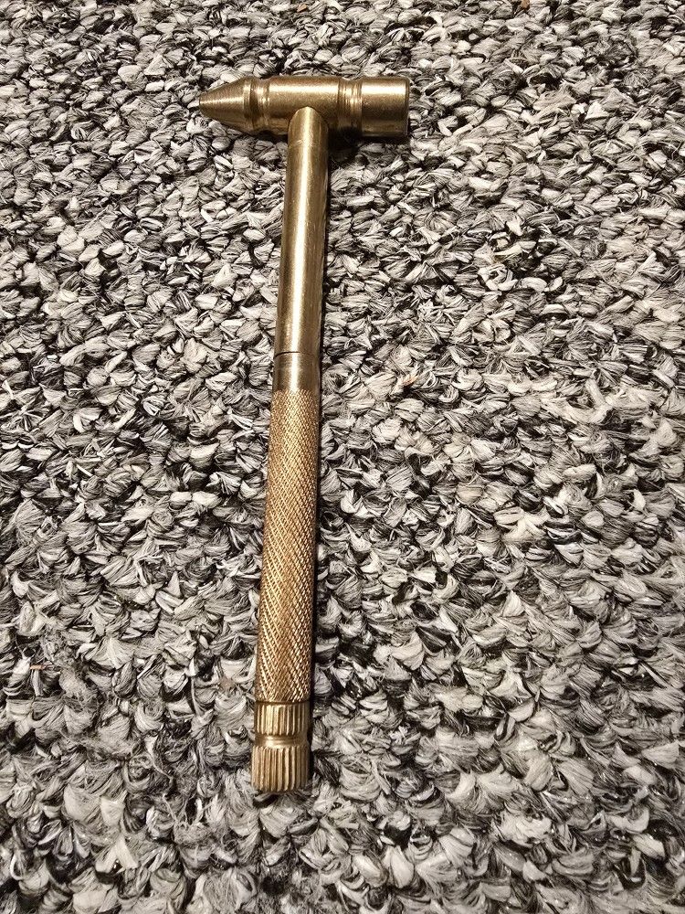 Vintage Metal Hammer with 4 Nesting Screwdrivers in the Handle