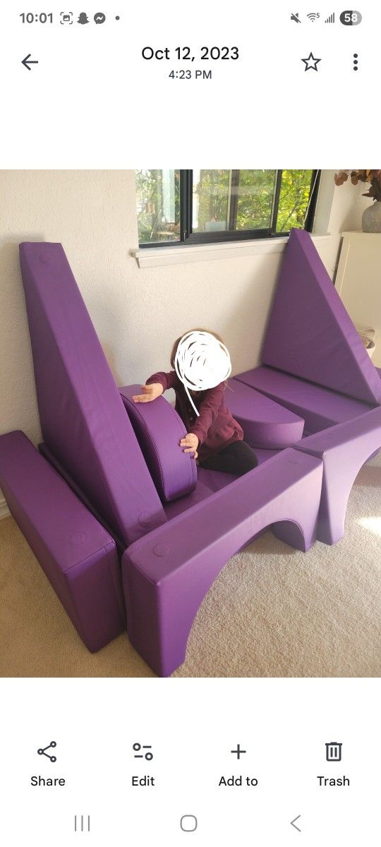 Purple Magnetic FORT Couch