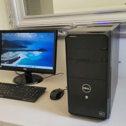 Dell  AMD AthlonIIx2 240@ 2.80 GHZ, 8GB RAM DDR3, 128GB SSD, 320GB HDD. AOC 20"screen. W11HOME.