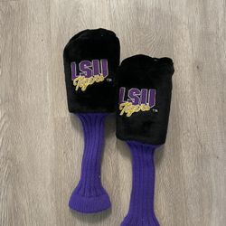 LSU Tigers NCAA College Black Purple Gold Club header cover 3 X  Please see pics for condition