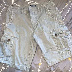 American Eage Active Flex Grey Cargo Shorts Sz 34