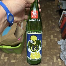 7up Collectible Bottle Saluting Notre Dame’s 1977 National Championship. 