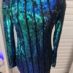 Blue-Green Iridescent Dress