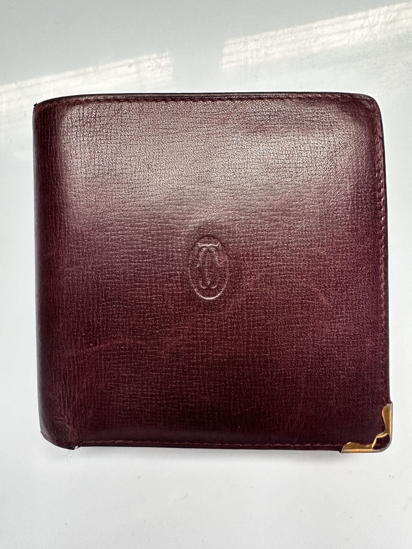 Authentic Burgundy Cartier Bifold Wallet