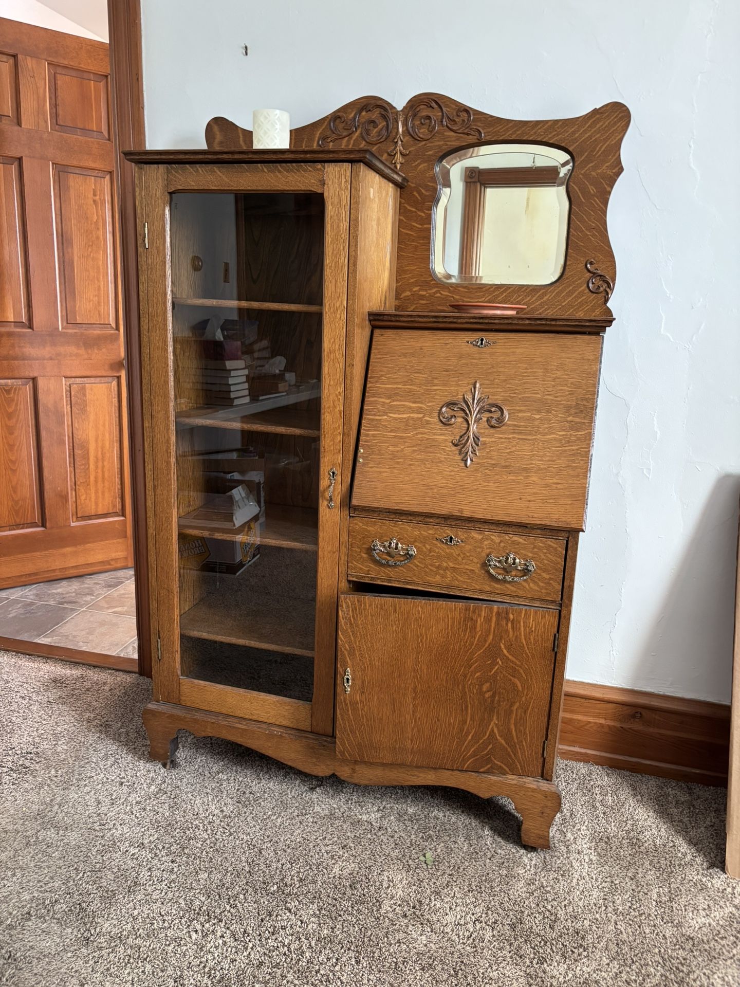 Secretary With Curio Cabinet