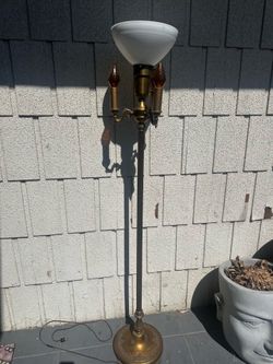 Vintage Brass Floor Lamp