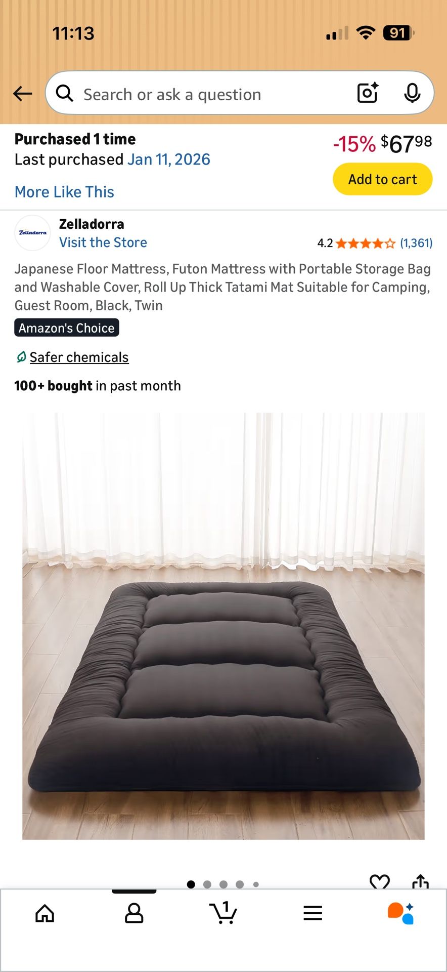 Twin Size Futton Mattress