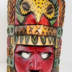TRIBAL Mask El Salvador - Carved Wooden Mask - Tribal Mask Latin America Art
