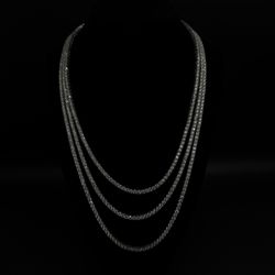 Premium VVS Diamond Moissanite Tennis Necklace brand new 3mm