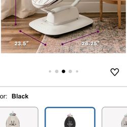 4moms MamaRoo Multi-Motion Baby Swing, Bluetooth Enabled with 5 Unique Motions, Black