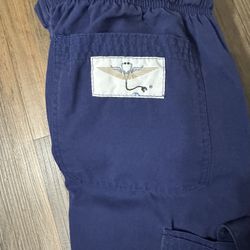Aviator Blue Scrub Bottom Size L