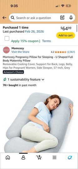 Mom cozy cooling pregnancy pillow