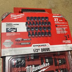 Milwaukee 27 Piece 1/2” Drive Impact Socket Pack