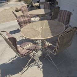 $160 EACH SET 4 ROCKING CHAIRS AND TABLE  I HAVE 2 SETS TOTAL CHAIRS 8 AND 2 TABLES