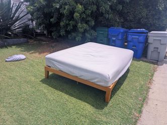 Free Queen Mattress and Wood Bedframe