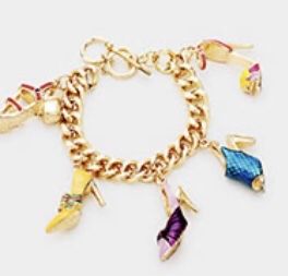 high heel charm bracelet