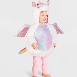 Baby Unicorn Costume 12-18 Months Plush Pullover with Hood & Wings